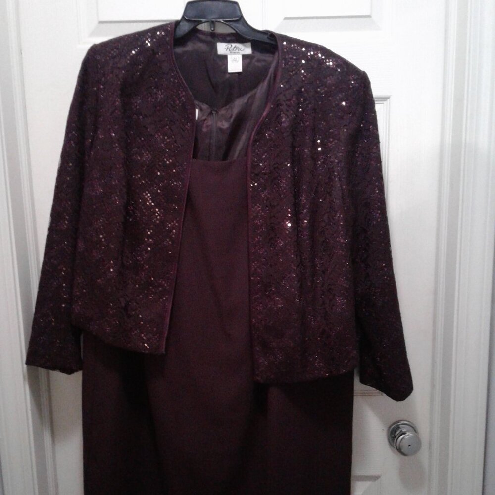 Patra Women Dress and Jacket Purple